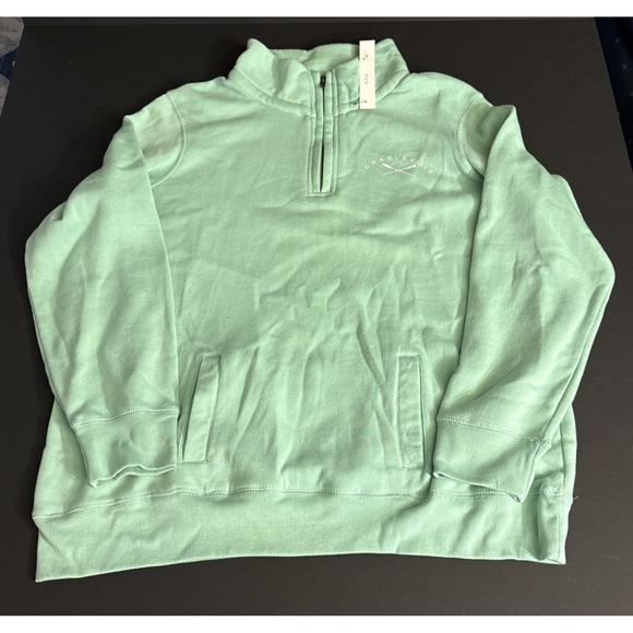 Charlevoix Other - Charlevoix Michigan Men's XXL Green 1/2 Zip Pullover Long Sleeve Shirt